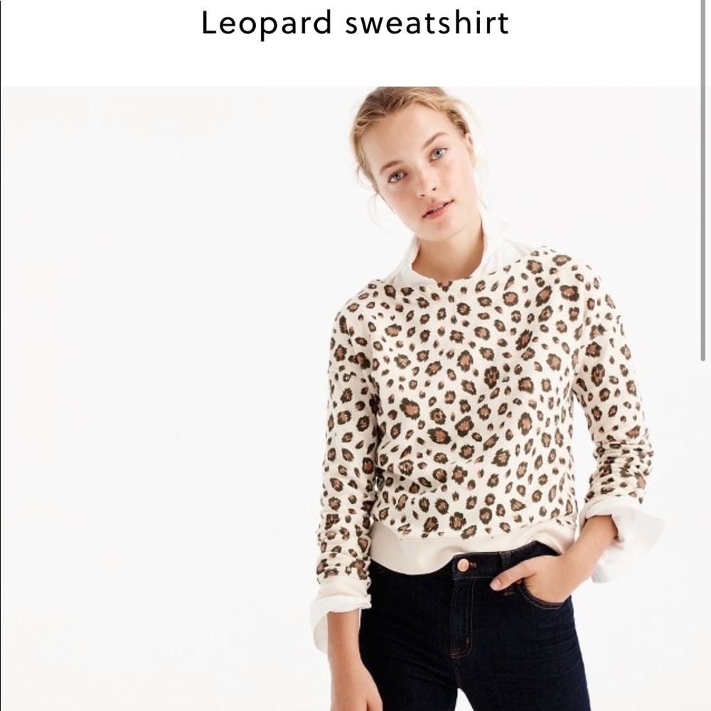 JCrew leopard sweatshirt